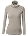 Doublju Womens LongSleeve turtleneck Sweater Sexy Comfy Basic Top
