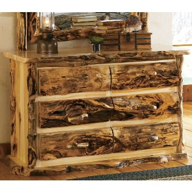 Extra-Gnarly Aspen Log Six-Drawer Dresser - 36