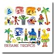 Sesame Street Tahiti Self Stick Wall Appliques