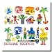 Sesame Street Tahiti Self Stick Wall Appliques