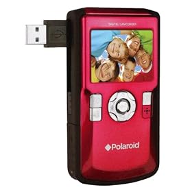 Polaroid DVF-130 USB Camcorder with 2.0-inch LCD Display (RED) YouTube Camera Ready