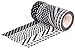 HIART Repositionable Washi Tape, Everyday Black and White Collection, Orange, Set of 5