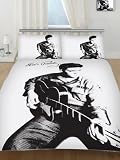 Kitchen & Housewares : Elvis Presley Double Duvet Cover and Pillowcase Guitar Design Bedding