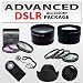 Pro Slr Lens Kit for Nikon D90, D3000, D3100, D5000, D5100, D7000 Digital SLR Cameras. Any 67mm Diameter Lens Including Wide Angle Lens, 2x Telephoto Lens, 3pcs Filter Kit, Hard Lens Hood, Lens Cap & Much More!! Ideal for the following lenses: AF-S 18-105mm VR, AF-S 16-85mm VR, AF-S 18-135mm, AF-S 70-300mm VR, AF-S 18-70mm, AF 24-85mm