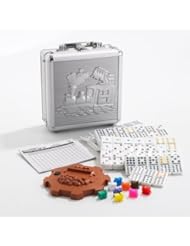From Amazon.com. Click for details:
 Single Detail Page Misc: Mexican Train Domino Game in an Aluminum Case & Free (4) Domino Racks / Trays - Mexican Train Domino Game in an Aluminum Case Single Detail Page Misc: Mexican Train Domino Game in an Aluminum Case & Free (4) Domino Racks / Trays - Mexican Train Domino Game in an Aluminum Case