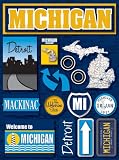 Jet Setters Self-Adhesive Epoxy Embellishments-Michigan