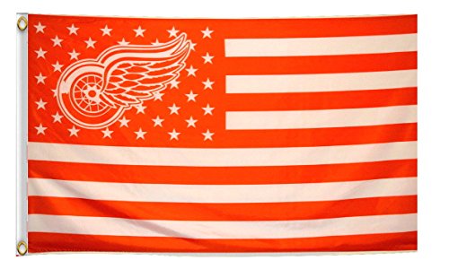 Detroit Red Wings Stars and Stripes Flying Flag (3ftx5ft)