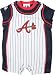 Atlanta Braves Baby Pinstripe Romper