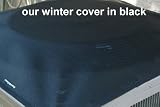 Air Conditioner Cover Winter - Top- 36"x36"....... Black ... The only cover that breathes 100% tight mesh 1mm, and does not trap moisture/like vinyl or plastic. ...This is our "UNIVERSAL SIZE" cover, fits almost all. ... We offer a full 5 year manufacturer's warranty.