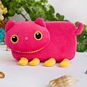 [Pink Kitty] Medium Plush Gadget Cosmetic Bag / Camera bag / Hand Purse Wallet (6.1*3.5*1.5)