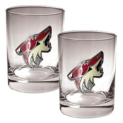 Phoenix Coyotes NHL 2pc Rocks Glass Set - Primary Logo by Great American Products