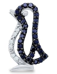 0.16 cttw. Diamond Penguin Pendant 10K White Gold