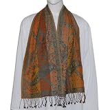 Mens Winter Clothing Wool Scarf Gift For Grandpa 12 x 60 inches (wsmf137)