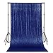 4FTX6FT-Navy Blue-Sequin Photo Backdrop, Wedding Photo Booth,Photography Background (Navy Blue)