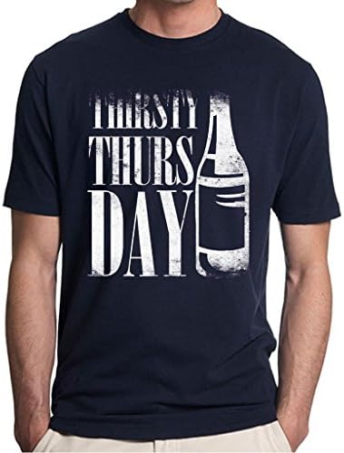 Artsbowl Men's Thursday Thirsty Mens Tee Shirt Medium Navy