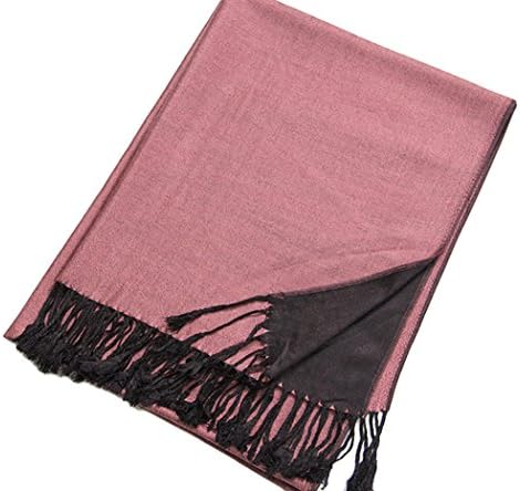 Ode-Rin Christmas Gift Women 's Silk Comfort Scarf Pink-black