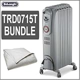 DeLonghi (TRD0715T) 6 Fin Oil Filled Radiator + Blue Ridge Trading (I4FIQXNFLQ) Feather & Down Comforter Full/Queen Size