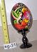 Wooden Russian Easter Egg * Hand made * Hamming-bird * Flowers * eg-31