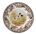 Spode Woodland Hunting Dogs 8-Inch Salad Plate, Flat-Coated Pointer