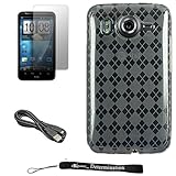 Clear Smooth Durable TPU Skin with Argyle Texture Design Protector / Silico ....