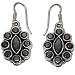 Handcrafted Onyx Black Sterling Silver Earrings 1.5 Inches