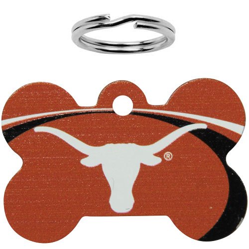 Texas Longhorns Bone Engravable Pet ID Tag