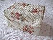 Shabby Chic Red Rose Quilted stocking/organizer box