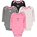 Wan-A-Beez 4 Pack Baby Girls' and Boys' Long Sleeve Bodysuits (18 Months, Cupcake Print)