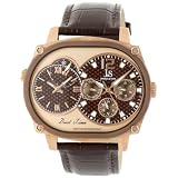 Joshua & Sons Mens JS729BR Dual Time Multi
