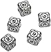Q WORKSHOP Metal Tech 5D6 Ornamented Dice Set
