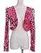 Prettyguide Women Ds Clubwear Sparkly Sequin Long Sleeve Shrug Cardigan Jacket