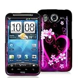 Purple Love Design Crystal Hard Skin Case Cover for HTC Inspire 4G Phone Ne ....