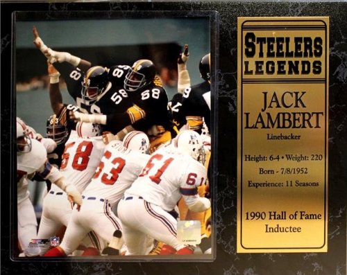 Encore Select 520-FBPIT58 Pittsburgh Steelers Jack Lambert 12X15 Stat Plaque