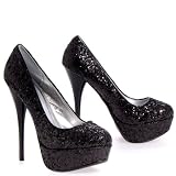 Celia Neutral Glitter Pump Heel/Wedge Missy Womens