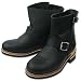 God＆Bless ゴッドブレス LEATHER ENGINEER BOOTS レザー ショートエンジニアブーツ メンズ GB-9808B-BLACK ブラック