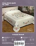 Colonial Stencil Stmpd X-Stitch Quilt -90x103
