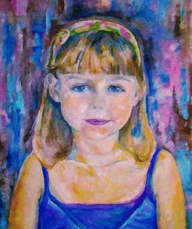 Custom Order #UO-XBL, Oil on Canvas, Custom Painting of The Person You Love, For 1 Person of Customer's Choice, Style: Expressionism, with Signature Text 