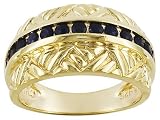 .78CTW SAPPHIRE WEAVE DESIGN STERLING SILVER RING