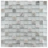 Sierra Square Ming 11 3/4 x 11 3/4 Inch Glass and Stone Mosaic Wall Tile (10 Pcs/9.6 Sq. Ft. Per Case,  Standard Shipping)