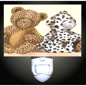 Animal Print Teddy Bears Decorative Night Light