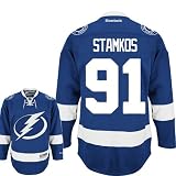 STAMKOS 91 Tampa Bay Lightning Reebok Premier Home NHL Hockey Jersey (NHLPA Certified Custom Sewn Authentic Twill)