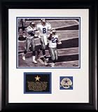 Troy Aikman, Michael Irvin, Emmitt Smith Dallas Cowboys Framed 8x10 Photograph with Medallion and Plate