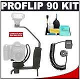 Stratos ProFlip 90 Camera Flip Flash Bracket + Flash Extension Cord + Acces ....