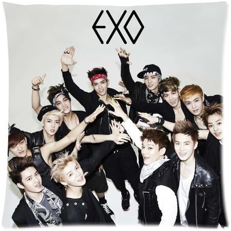Generic Personalized Exo South Korea Male Group Happy Together Collection Zippered Throw Pillowcase 18x18 inches (one sides)