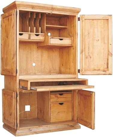 Cheap Hidalgo Rustic Computer Armoire