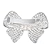Binmer(TM)Women Shine Rhinestone Girls Hairpin Bowknot Pearl Hair Clip Summer Joker Barrettes Headwear Accessories (Silver)