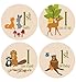Baby Milestone Stickers by ZELDA MATILDA Gorgeous Woodland Critters Monthly Growth Bodysuit Stickers Beautiful and Original 16 Piece - 4 Inch Sticker Set for Clothing - A Must Have for Baby Pictures!