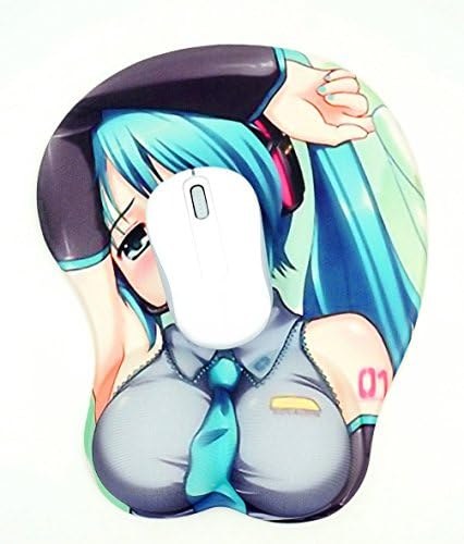 CANDACELL®Anime Game Girl 3D Big Breast Cosplay Sexy Beauty tangible Feel real Mass lovers Silicone Wrist Rest Mice Pad/Mouse Pad (085)