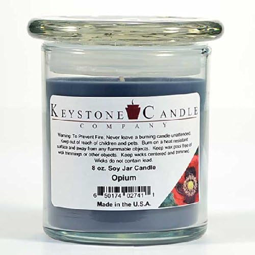 Keystone Candle 8 oz Opium Soy Jar Candles (Set of 6)