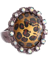 Betsey Johnson "A Day at the Zoo" Leopard Stretch Ring, Size 7.5
